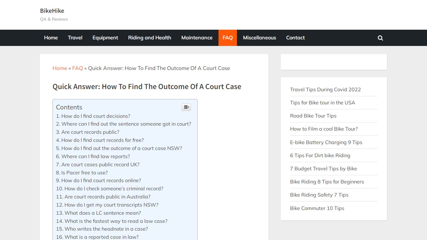 Quick Answer: How To Find The Outcome Of A Court Case